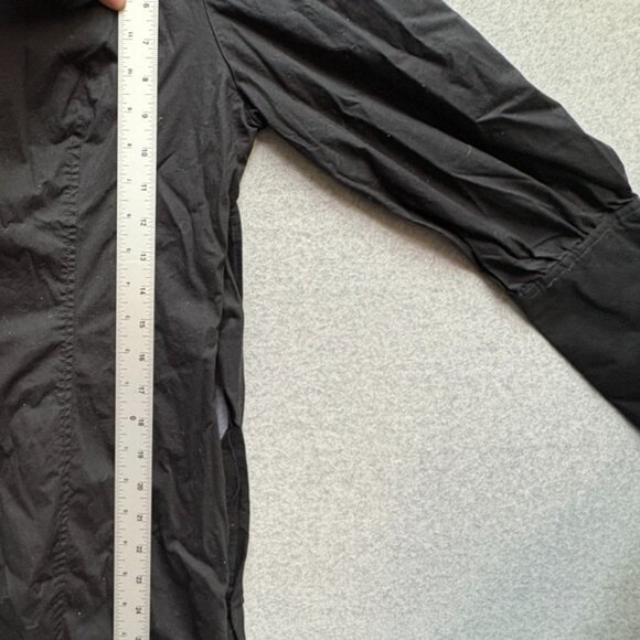 Bisou Bisou Black Button Down Shirt Size 12 - Picture 7 of 9